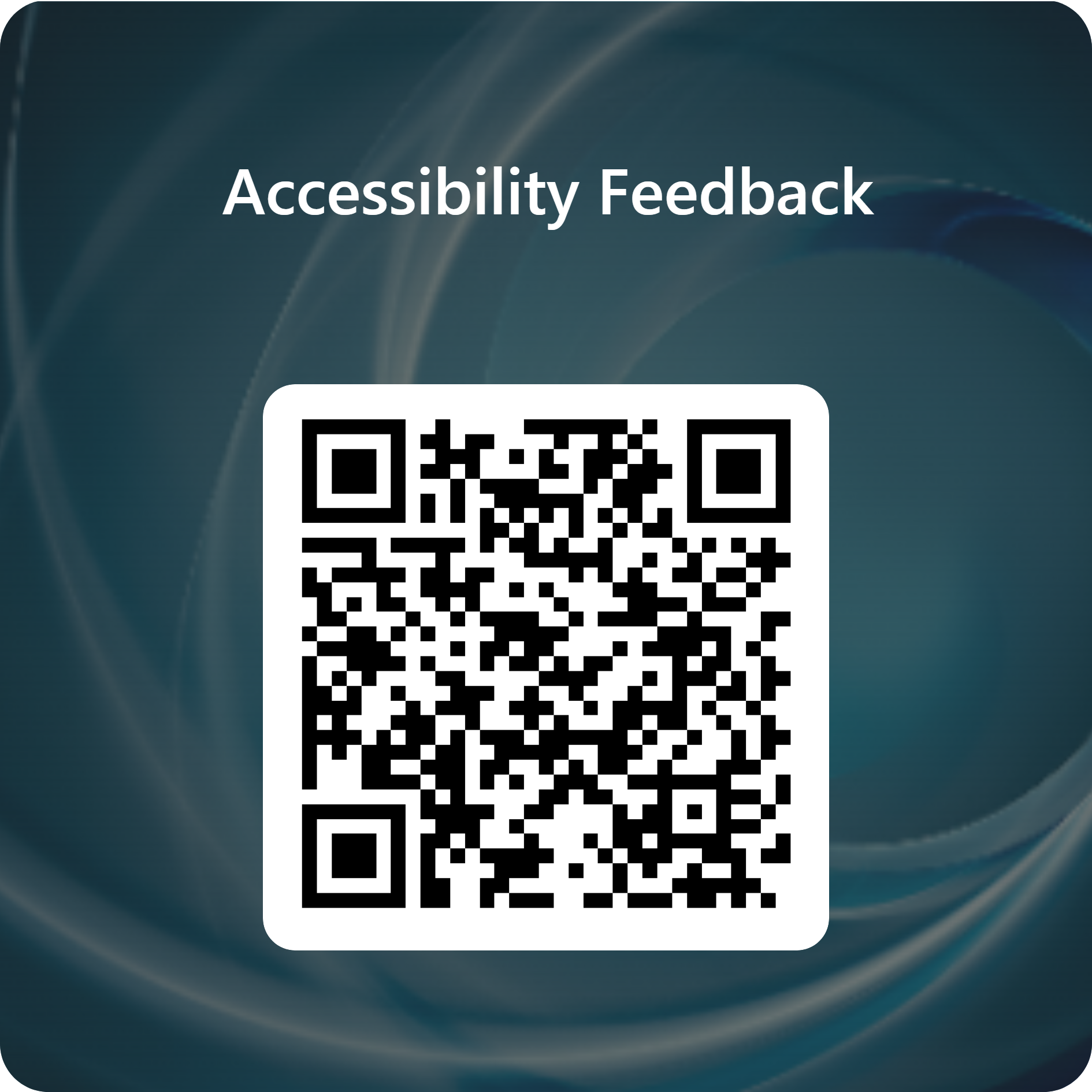 QRCode for Accessibility Feedback