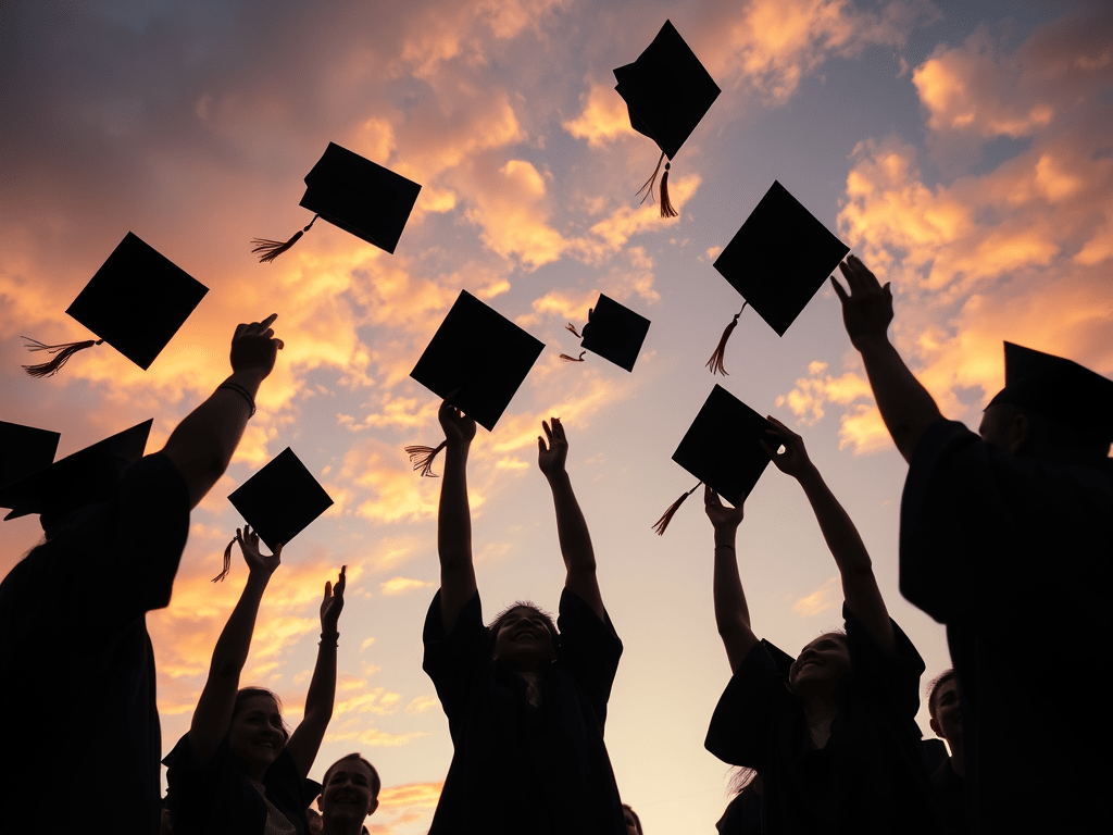 silohoutes-of-graduate-high-school-students-tossing-caps-in-air